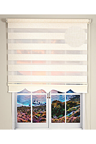 YS PERDE TASARIM Dia Modern Minimalist Tasarım Hasır Dokuma Keten Zebra Perde...