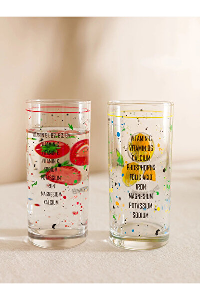 LC Waikiki LCW HOME Printed Glass Set of 4 Glasses 290 Ml