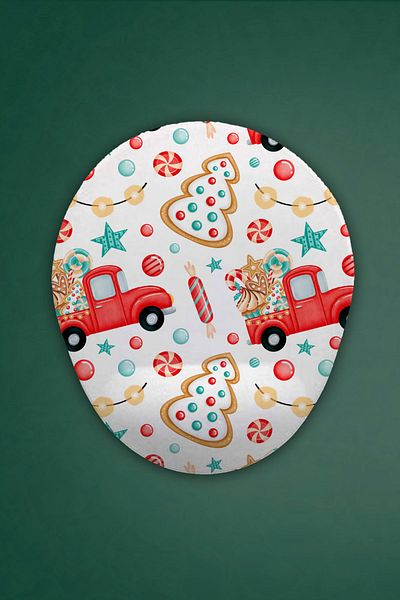 HobiShop Mouse Pad cu suport pentru încheietura mâinii cu tematică de Anul Nou