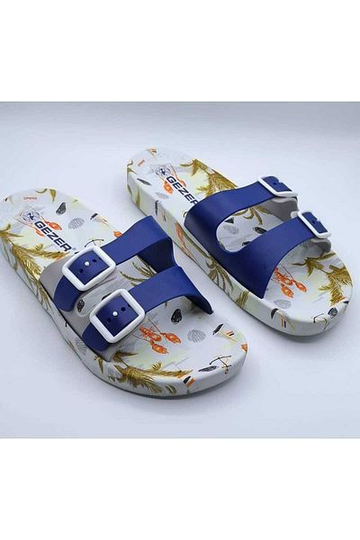 GEZER Anatomical Sole Anti-Slip Plastic Adjustable Double Buckle Women's Pool Beach Home and Street Slippers