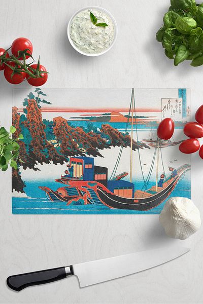 Postifull Cutting Board, Printed on Thick and Unbreakable Glass - Hokusai Artwork Printed - 21*30cm, Chopping Board