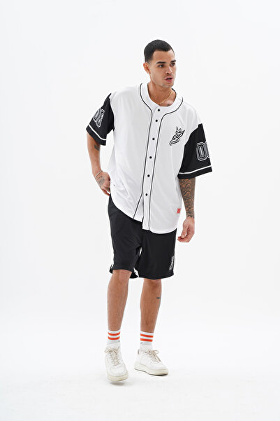 SaintGreyHills The Great Osıx Baskılı Oversıze Beyzbol Gömlek