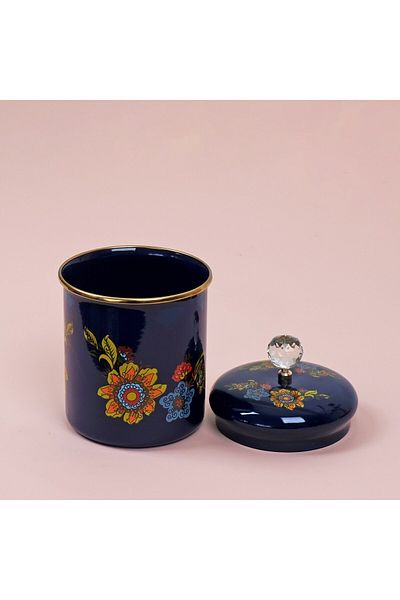Glore Lorena Navy Blue Enamel Spice Rack