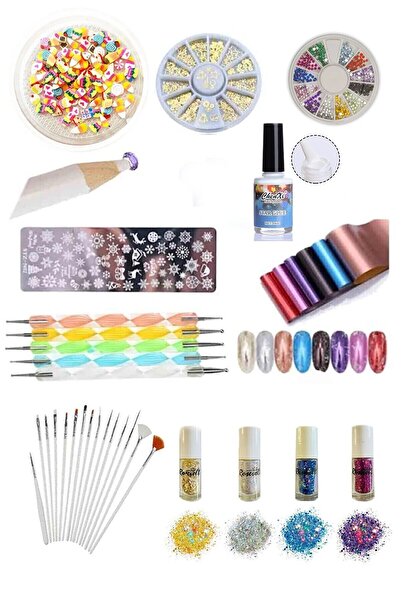 ROSEVELT Nail Art Seti 9 Parça Tırnak Süsleme Seti