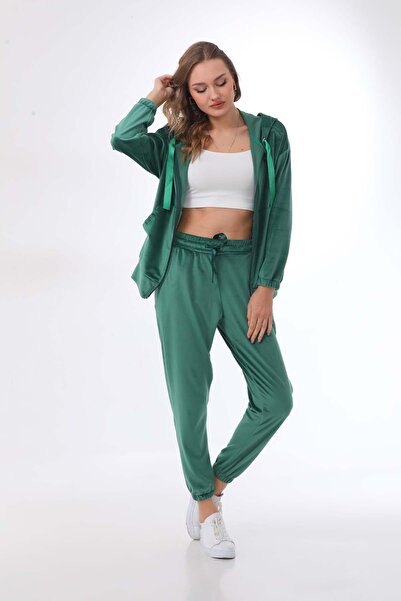 WestBound Жіночий комплект ЗУМРУТ з плюшу та оксамиту