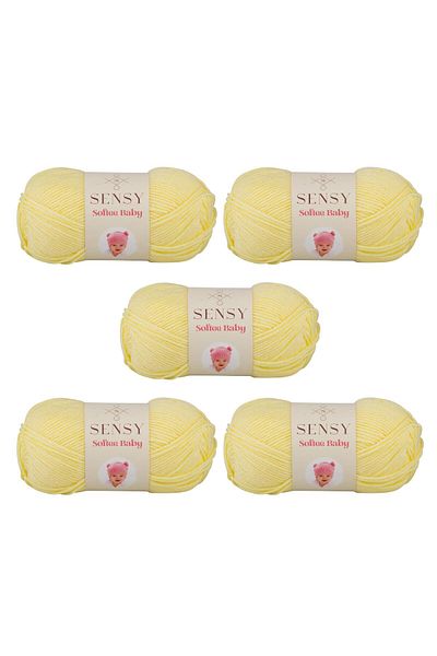 SENSY Softee Baby Hand Knitting Yarn Blanket Yarn Baby Yarn Cardigan Sweater Yarn Vest Yarn Scarf Beanie Booties Yarn