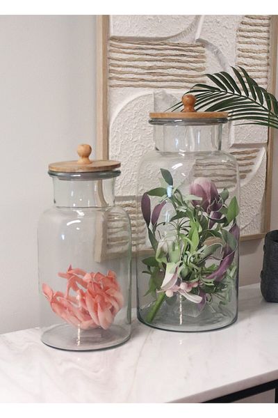 The Mia Madera Storage Jar with Lid 35x20x20 cm