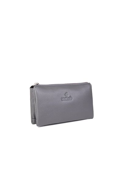 Eminsa Men's Gray Genuine Leather Handbag