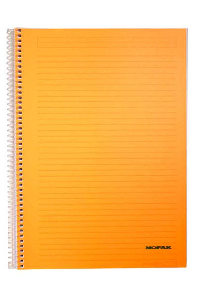 Mopak A4 120 Leaves Stripes Spiral Plastic Cover Notebook