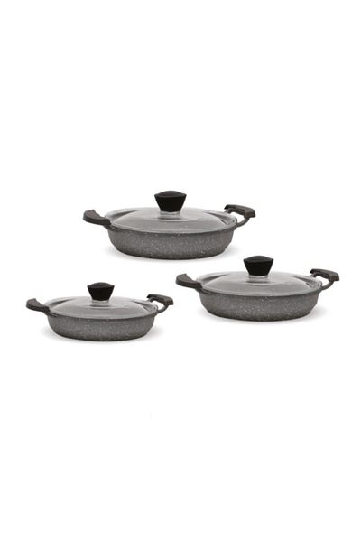 FMS D5001 6 Piece Granite Omelette Set Gray