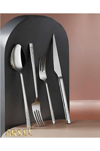 Arsel Diamond Plain 84 Piece Boxed Cutlery Set