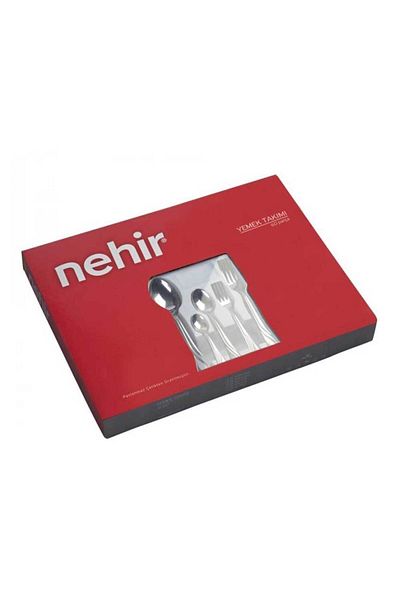 Nehir Dalyan 77 Piece Knife, Spoon and Fork Set for 12 Persons