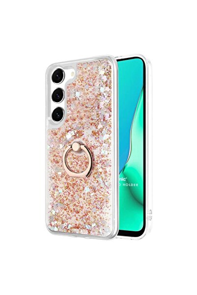 Microsonic Samsung Galaxy S23 Kılıf Glitter Liquid Holder Gold