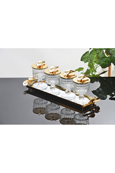 BULUTHOMEAKSESUAR TEPSİLİ AYAKLI ÇEREZLİK SETİ