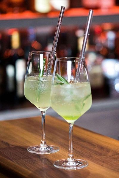 AVMmarketim Transparent Flat Glass Straw 2 Pieces Straw 20 cm Long Glass Straw