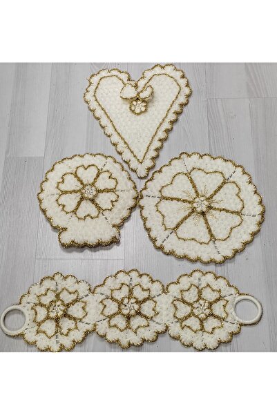 Kevser nur tuhafiye مجموعة ألياف مهر محبوكة يدويًا