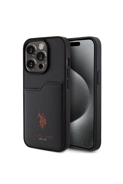 U.S. Polo Assn. Apple Iphone 15 Pro Uyumlu Kılıf Lisanslı Baskı Logolu Pu Kar...
