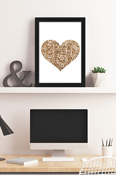 Bytwo Zlatno srce - Dekorativni okvir Re Sa šljokicama 21x30 - Crna slika - 823