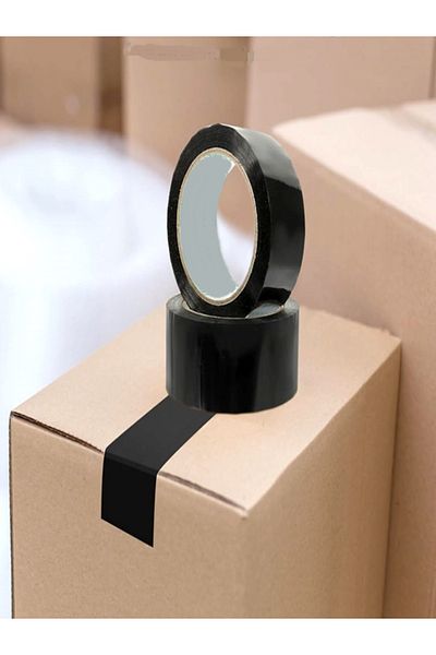 BANT EVİ Black Duct Tape 45mmx100m Color Duct Tape Black Color Hotmelt Adhesive