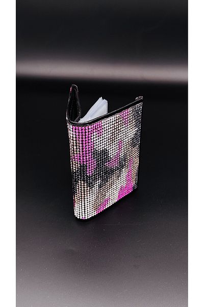 Fox Leopard Patterned Stone Card Holder Wallet