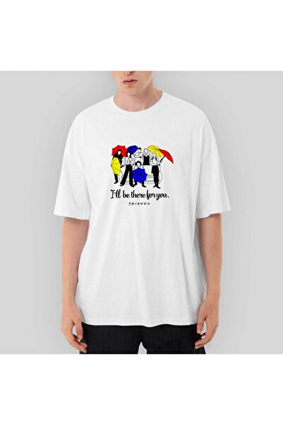 Z zepplin Prieteni, voi fi acolo pentru tine tricou alb supradimensionat