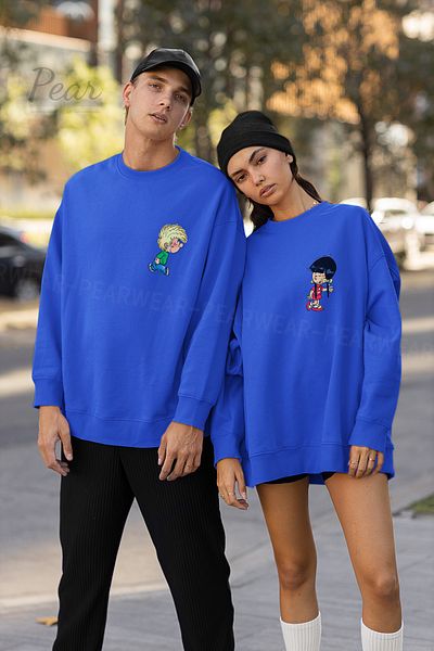 Pear Wear Cedric Chen Printed Couple Hoodie Unisex Oversize Lover Σετ φούτερ 2 τεμαχίων