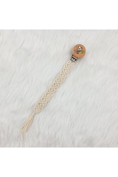 Özene Bezene Macrame Pacifier Chain / Pacifier Strap (Bambam)