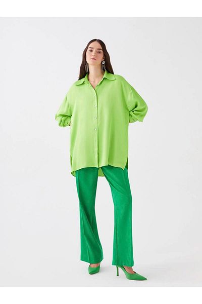 LC Waikiki Oversize σατέν γυναικείο πουκάμισο
