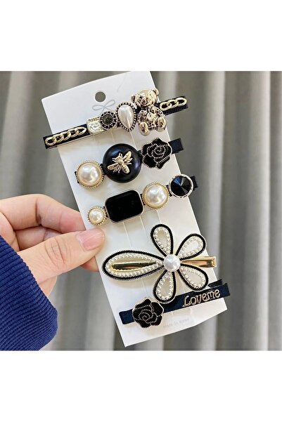 valkyrie Yeni Trend Moda Tedy 5'lı Büyük Klips Çıtçıt Pens Toka Seti