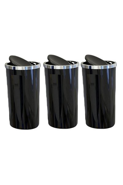 Prima Nova Coș de gunoi Primanova Lenox 35 LT negru M-E76-06 (3 bucăți)