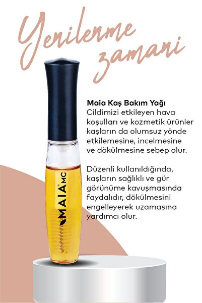 Maia mc Eyebrow Care Oil (Added with Argan) That Makes the Eyebrows Look Full, Healthy, and Shaped 10 ml