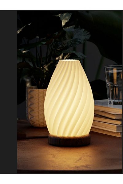 BYTE Modern Decorative Siprial Lamp - Lampshade Night Floor Lamp, Wired Desktop Lighting