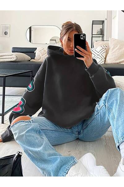 Machetta Unisex Büyük Beden When You Make Baskılı Kapüşonlu Oversize Sweatshirt Hoodie