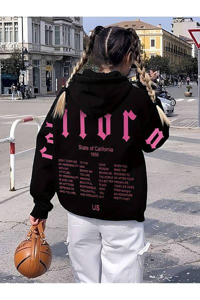 Machetta Hanorac supradimensionat cu glugă, unisex, mărime mare, negru