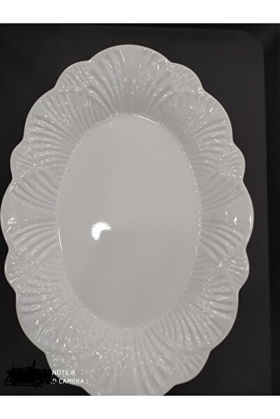 BİODATA Melamin Kırılmaz Kayık Salata Tabağı Servis Tabağı Yemek Meze Tabağı 33x23 Cm 1 Adet