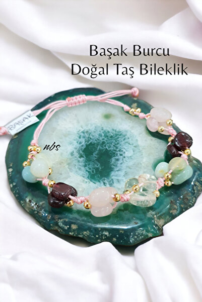 NBS Beautiful Naturel Stones سوار برج العذراء من الحجر الطبيعي بتصميم أنيق (أ...