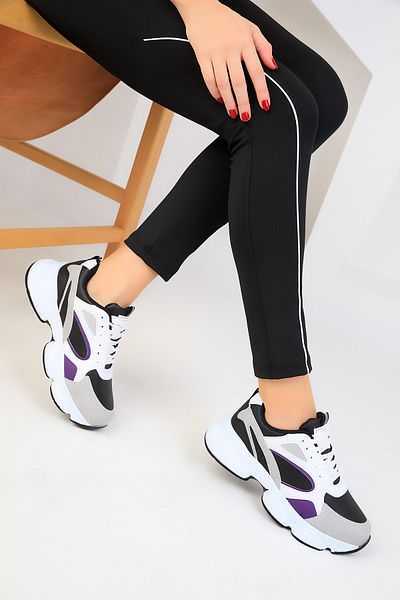 SOHO Ice-Black-Lilac-C Women's Sneaker 17226