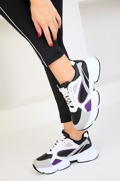 SOHO Ice-Black-Lilac-C Women's Sneaker 17226