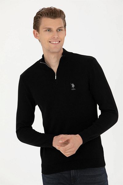 U.S. Polo Assn. Hanorac negru pentru bărbați Gelboylu ELİFSU BUTİKHOME