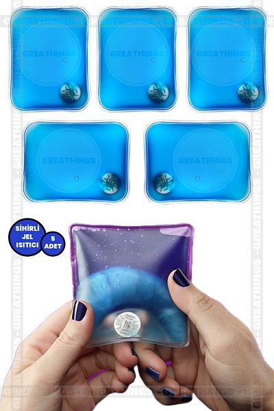 Greathings 5 Pieces Square Shaped Magic Gel Heater, Heating, Pocket Stove, Hunter Fishing Mountaineer Camping Hand Warmer