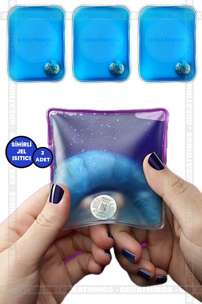 Greathings 3 Pieces Square Shaped Magic Gel Heater, Heating, Pocket Stove, Hunter Fishing Mountaineer Camping Hand Warmer