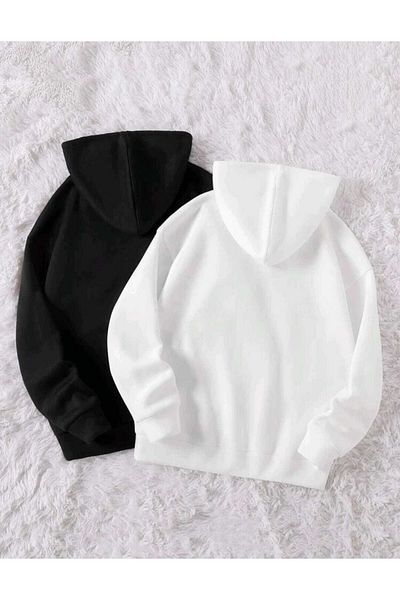 MY ROTA Sports Oversize Hooded Sweatshirt Hoodie - Pack of 2