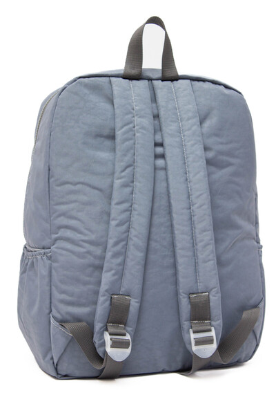 KAFF Unisex Gri 01101-SET Krinkıl Kumaş Su Geçirmez Kalemlikli Okul Seyahat Spor Günlük Sırt Çantası