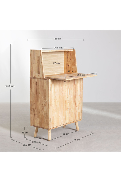 ŞafakMobilya Ahşap çok amaçlı masif dolap