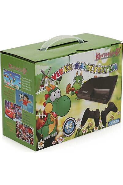 Kontorland KT-104 Retro Oyun Konsolu Nostalji 8 Bit Atari + 2 kol 48 Oyunlu