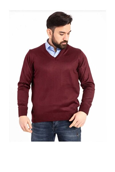 MaviMoure Men's V-Neck Knitwear Sweater - Thin Wool, Regular Fit