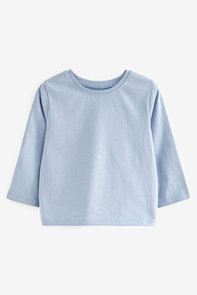 Next Baby % 100 Pamuklu Yeşil Mavi Çiçekli Uzun Kollu Thisrt 4’lü Set