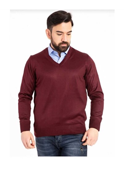 MaviMoure Men's V-Neck Knitwear Sweater - Thin Wool, Regular Fit