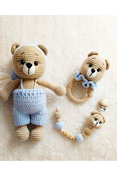 Damla Amigurumi ayıcık Drey 3lu set