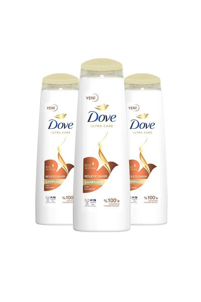 Dove Ultra Care Saç Bakım Şampuanı Besleyici Bakım Kuru Saçlar Için 400 ml X3 Adet